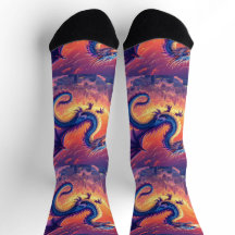 Meias UNISEX Dragon Fire 0040759 da Bright Socks