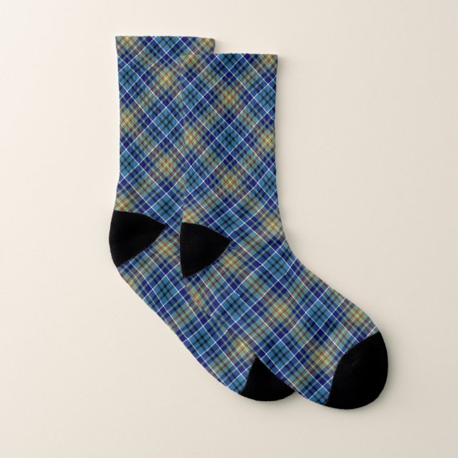 Meias Xadrez Azul Clan O'Sullivan Tartan (Par)
