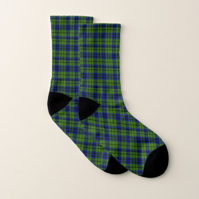Meias Xadrez Escocesa Clan Dickson Tartan (Par)