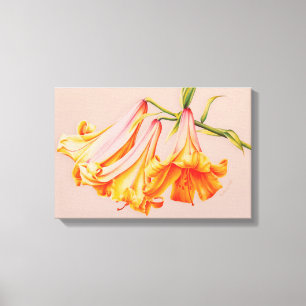 Meio de impressão botânico das canvas das belas
