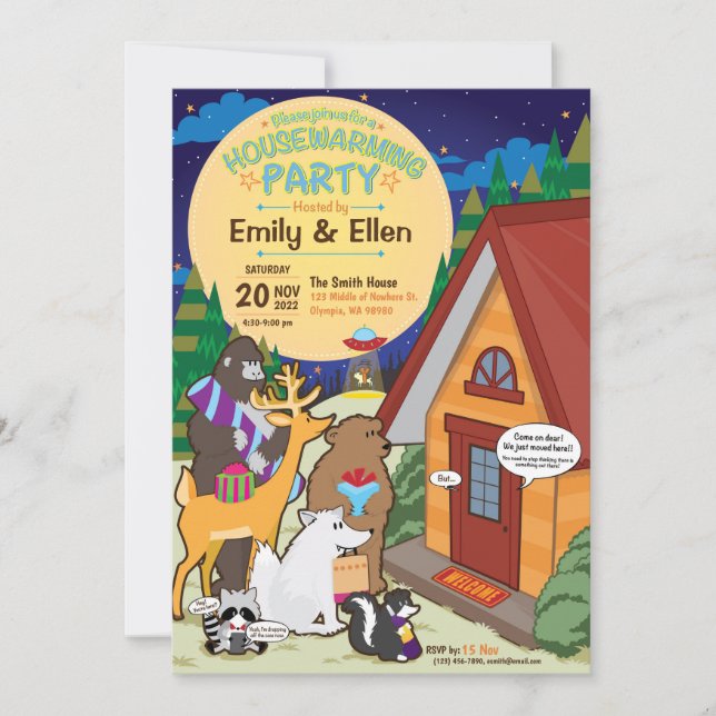 Meio do Convite de festas de Aquecimento Doméstico (Frente)