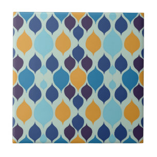 Meio século 1960s Geométrico Azul