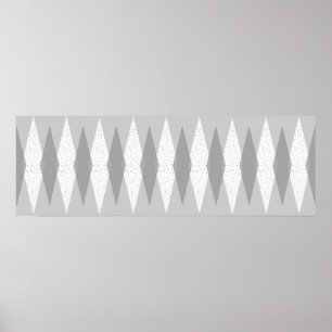 Meio século Argyle da Cinza Moderna de Poster