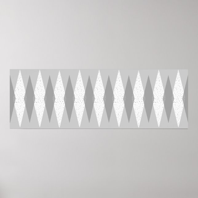 Meio século Argyle da Cinza Moderna de Poster (Frente)