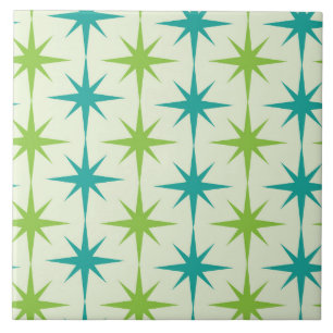 Meio século Atomic Starbursts Green e Teal