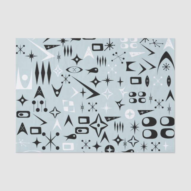 Meio século Azul - Papel Tecido Moderno (Frente )