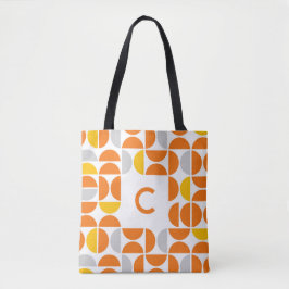 Meio século Azulejos Sunny Monogramas Tote Bag