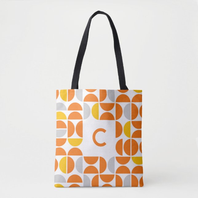 Meio século Azulejos Sunny Monogramas Tote Bag (Frente)