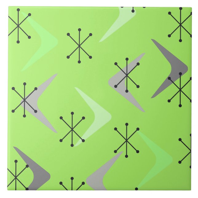 Meio século Boomerangs Starbursts Green (Frente)