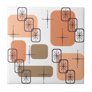 Meio século Castanho Laranja Moderno