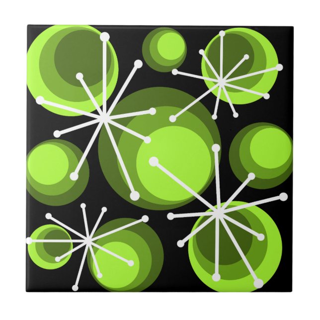 Meio século Círculos Starbursts Chartreuse (Frente)