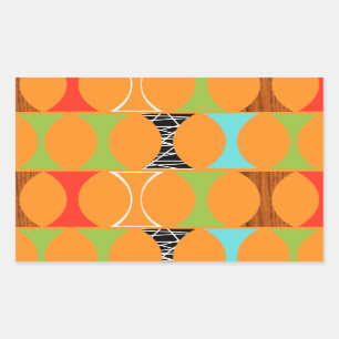 Meio século com adesivos de padrão laranja moderno