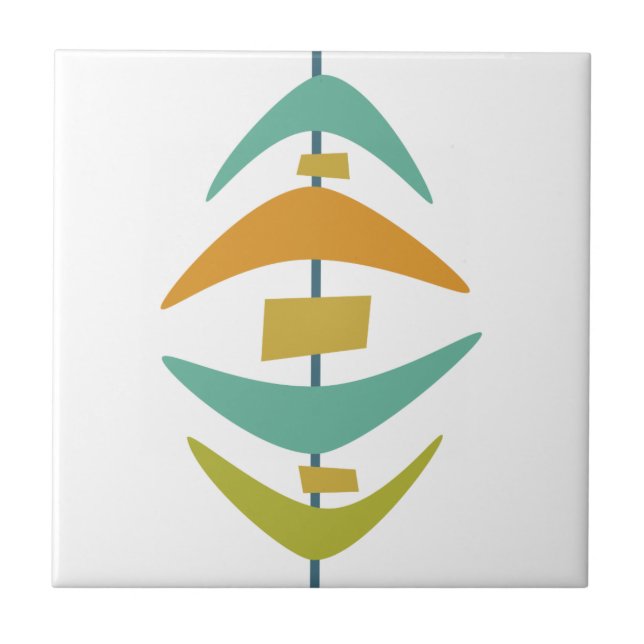 Meio século de Boomerang Verde Laranja Azul Aqua L (Frente)