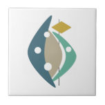Meio século de Formas Boomerang Azul Moderno<br><div class="desc">Esse meio século de cerâmica moderno apresenta bumerangas,  círculos e formas de diamante em uma combinação de cores turquesa,  azul,  bronzeado,  ouro e preto. Isso fará uma afirmação fabulosa em seu projeto de tiling.</div>