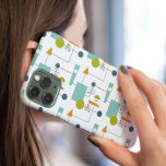 Meio século de Linhas Verdes Azul Laranja Moderno<br><div class="desc">Esta capa de telefone querido moderna apresenta quadrados,  círculos,  triângulos e linhas nas cores da turquesa,  laranja,  verde,  azul e preto - tal como um fluxograma. Isso vai fazer uma adição fabulosa ao seu telefone!</div>