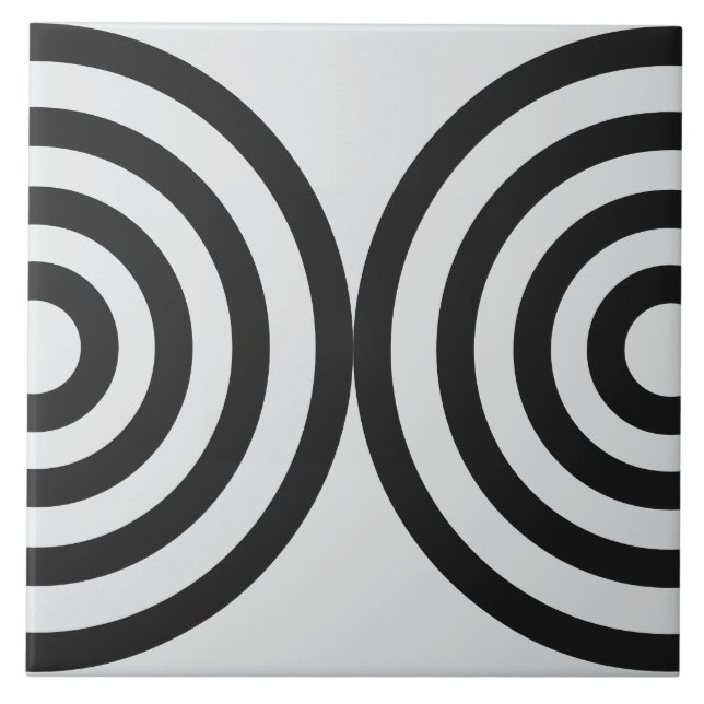 Meio século de padrão geométrico preto moderno (Frente)