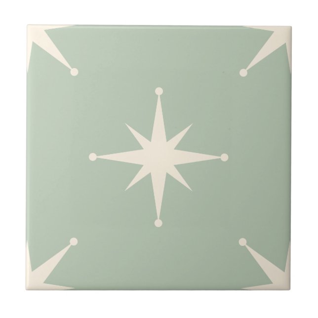 Meio século de Starburst Atômica moderno verde (Frente)
