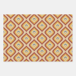 Meio século de Vintage Marrom Retro Terthy Wavage