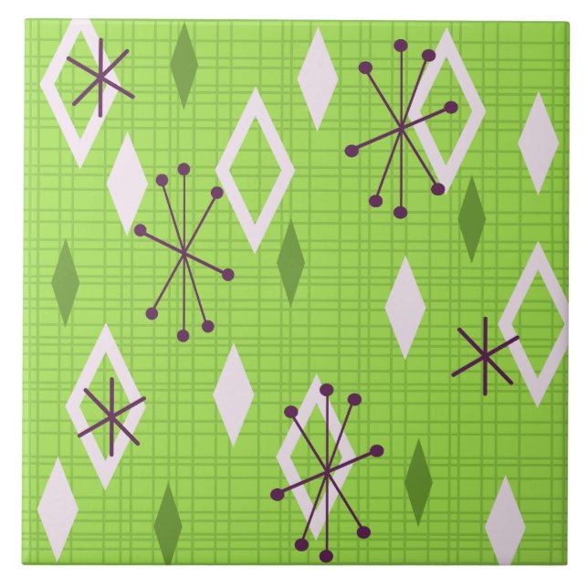 Meio século Diamantes Starbursts Chartreuse (Frente)