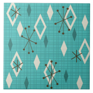 Meio século Diamantes Starbursts Turquoise