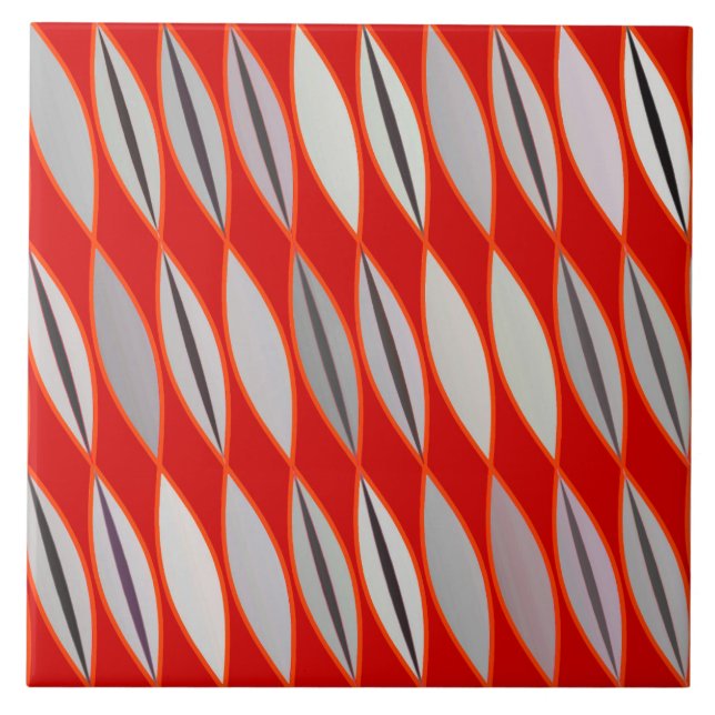 Meio século - Folhas Modernas, Vermelho Escuro e C (Frente)