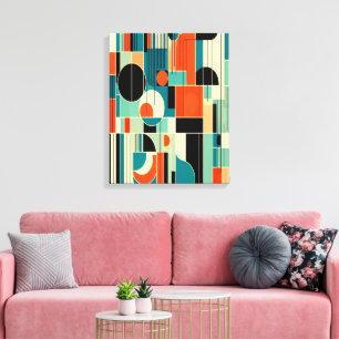Meio século Geométrico Canvas Arte