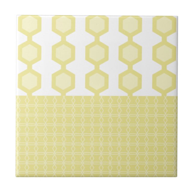 Meio século Hexágonos Modernos Pastel Amarelo (Frente)