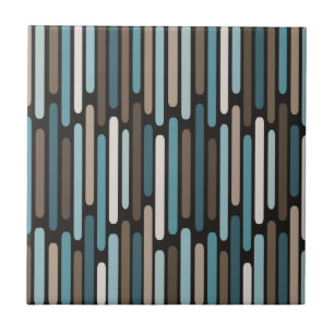 Meio século Minúsculo Stripes Turquoise Brown