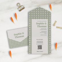 Meio século Mod Retro Wedding Olive Green