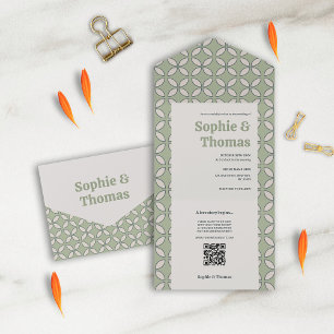 Meio século Mod Retro Wedding Olive Green