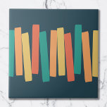 Meio século Modern Atomic Funky Blocks Teal Orange<br><div class="desc">Meio século inspirado,  divertido e ousado com blocos coloridos e funerários. Perfeito para amantes de estilo retrô e vintage.</div>