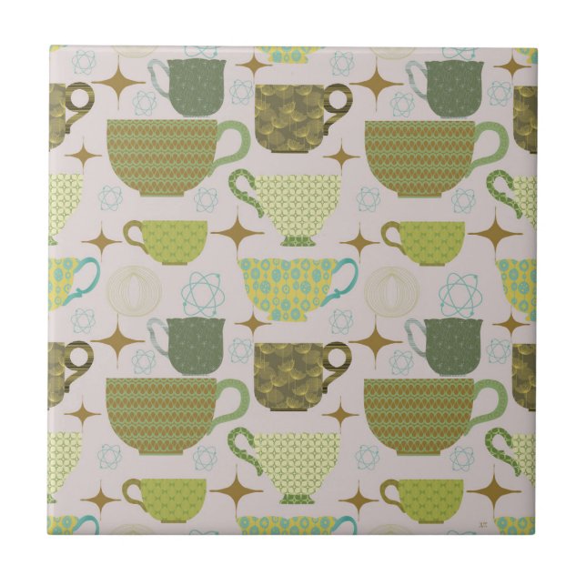 Meio século Modern Pastel Teacup (Frente)