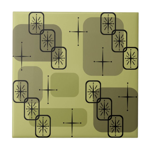 Meio século Modern Sputnik Olive (Frente)