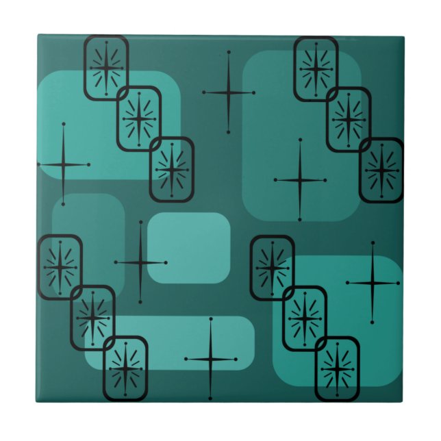 Meio século Modern Sputnik Teal (Frente)
