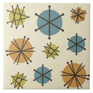 Meio século Modern Starbursts Multicolores