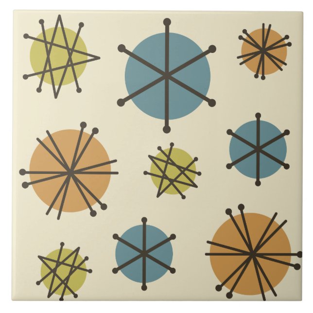 Meio século Modern Starbursts Multicolores (Frente)