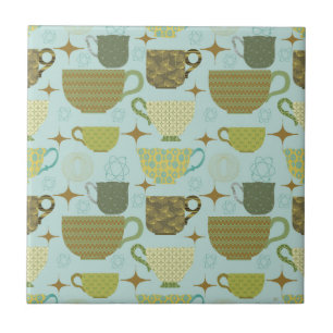 Meio século Modern Turquoise Teacup