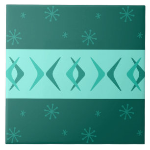 Meio século Moderno Boomerangs Teal
