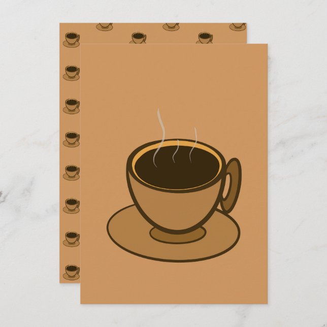 Meio século Moderno Café Marrom (Frente/Verso)