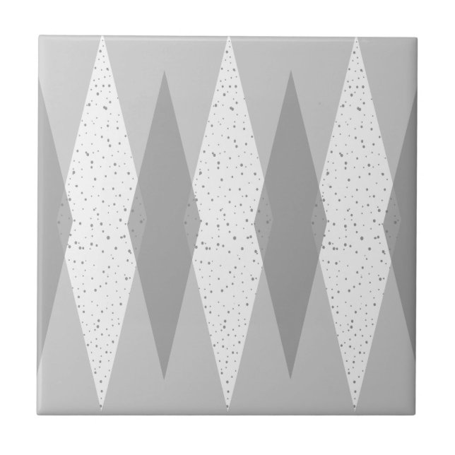 Meio século Moderno Cinza Argyle Azulejo cerâmico (Frente)