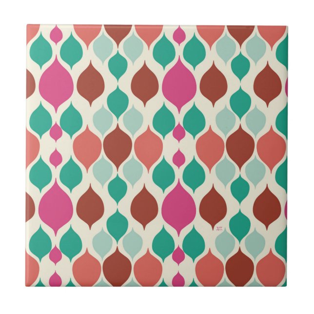 Meio século Moderno Colorido Geométrico (Frente)