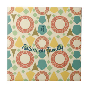 Meio século Moderno Colorido Geométrico Personaliz