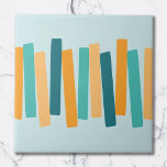Meio século Moderno do Atômico Bloqueia Aqua Orang<br><div class="desc">Meio século inspirado,  divertido e ousado com blocos coloridos e funerários. Perfeito para amantes de estilo retrô e vintage.</div>