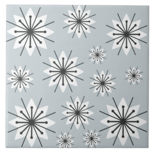 Meio século Moderno Flocos de Neve Prata