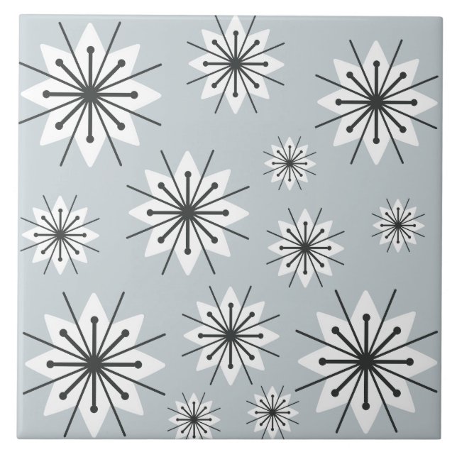 Meio século Moderno Flocos de Neve Prata (Frente)
