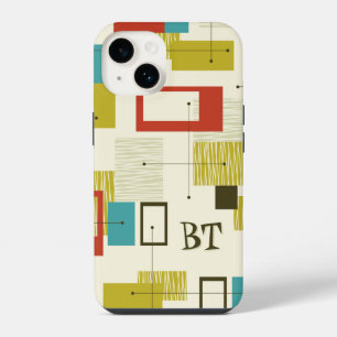 Meio século Moderno Monograma Personalizado Retro