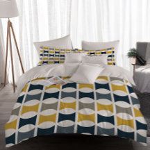 Meio século moderno padrão geométrico Mostarda do