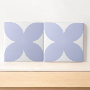 Meio século Petal Floral Azul Retroativo Design