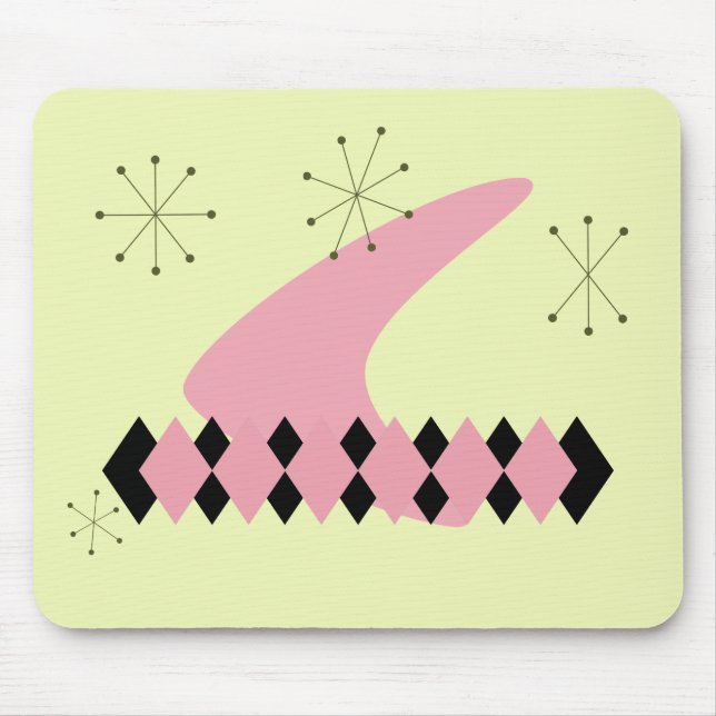 Meio século retro Mousepad moderno de Argyle (Frente)