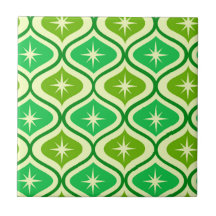 Meio século Retro Starbursts No Padrão De Ogee Ver